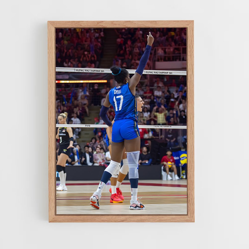Poster Spike et Précision – affiche Volleyball (vue 4)